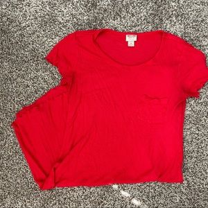 SZ M red t-shirt dress